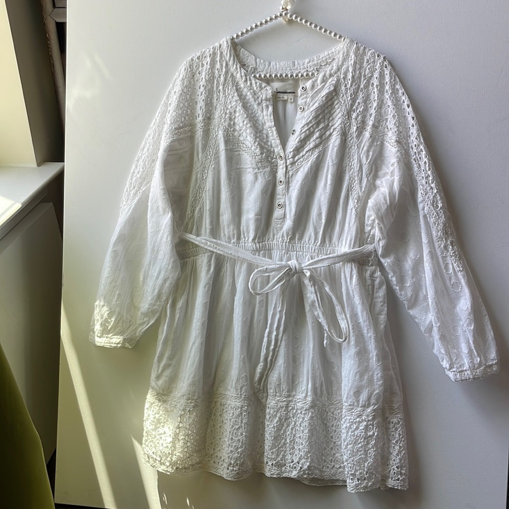 Anthropologie Women’s Long Sleeve Dress | White | LP